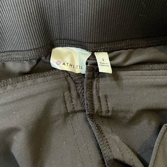 Athleta Black Athletic Drawstring Waist Pants - Picture 4 of 4